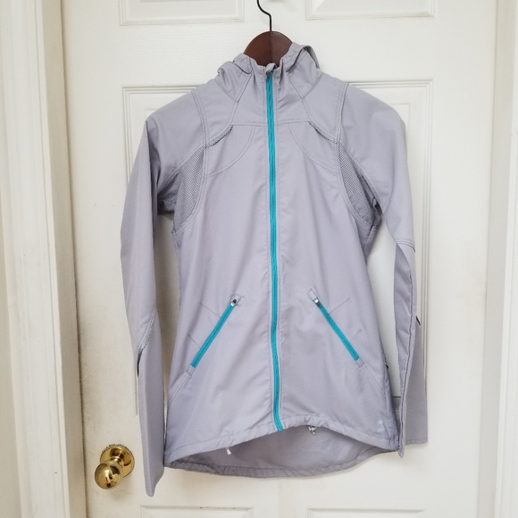 MEC lightweight gray water resistant running jacket xsmall - Picture 1 of 8